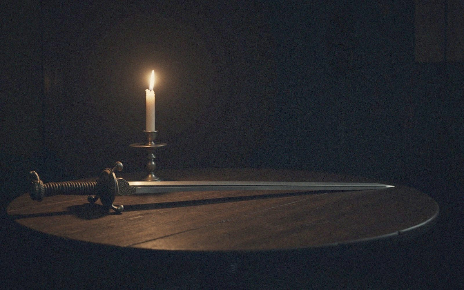 Candlelit still life evoking the musketeer's world in one composition
